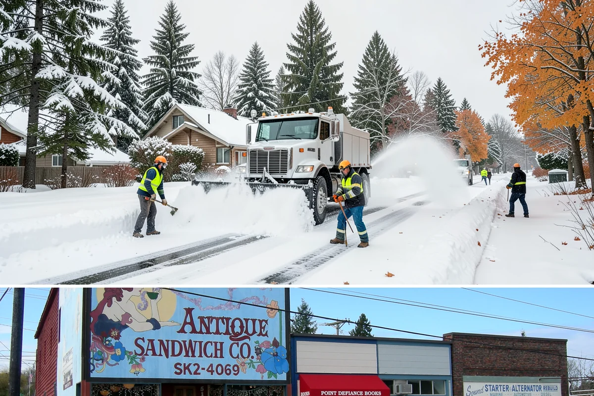 Assisted Living Snow Removal in Ruston, Pierce County, WA - Assisted living coverage is essential throughout winter, especially during snow events from December through February.