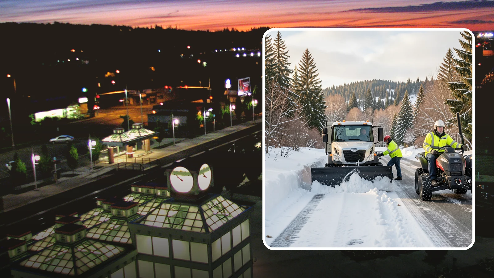 ATV Snow Plowing in Auburn, King County, WA - Our plow-equipped ATVs clear tight residential drives and pathways that full-size trucks cannot reach.
