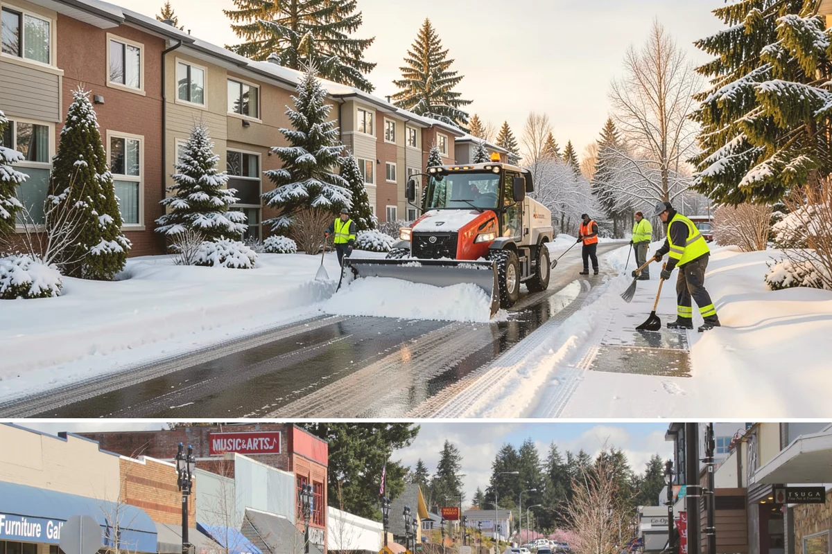 ATV Snow Plowing in Bothell, King County, WA - ATV plowing is most useful during the residential snow window from December through February.