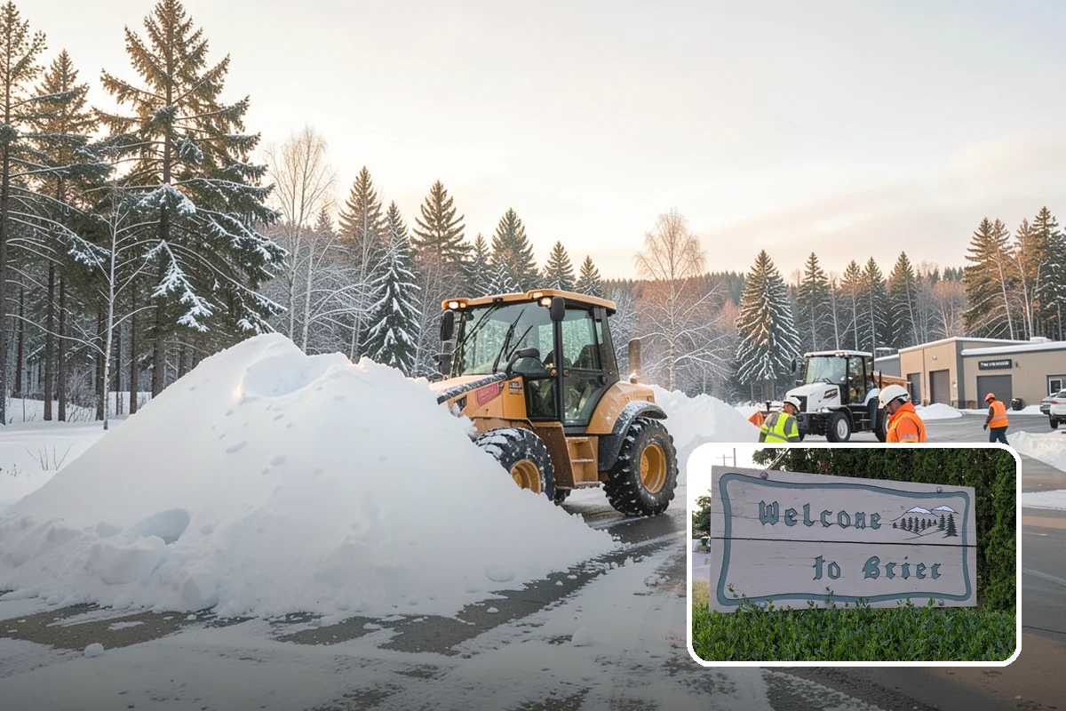 ATV Snow Plowing in Brier, Snohomish County, WA - Access to narrow drives and tight courtyards