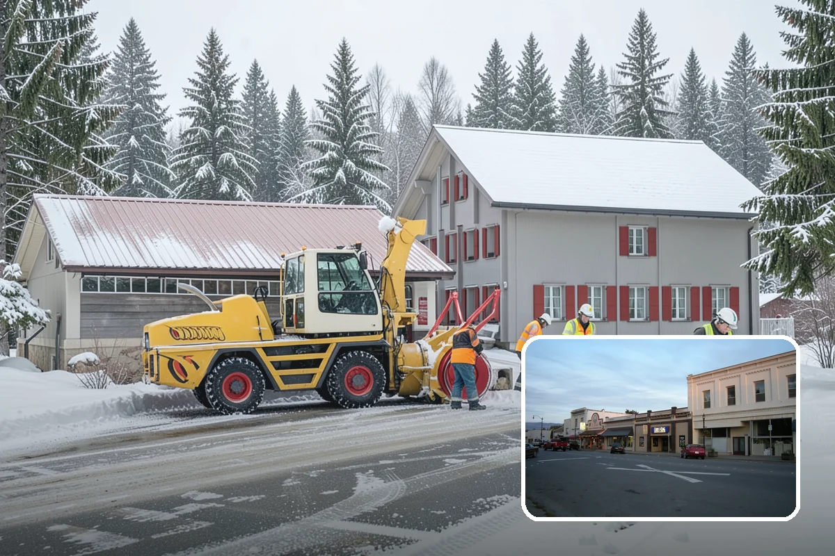 ATV Snow Plowing in Burlington, Skagit County, WA - Access to narrow drives and tight courtyards