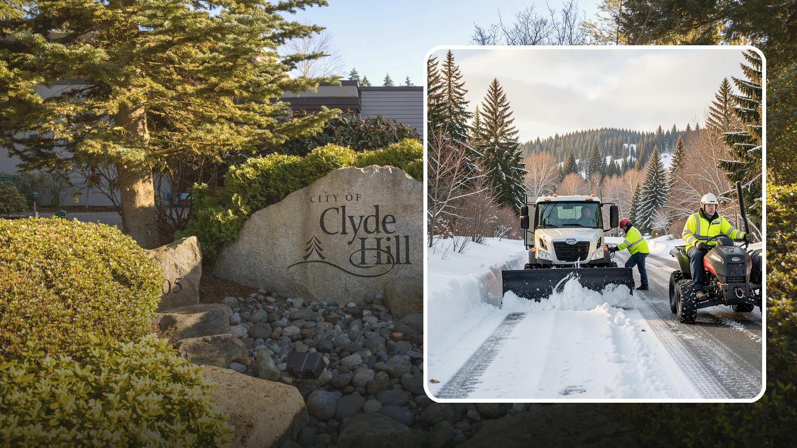 ATV Snow Plowing in Clyde Hill, King County, WA - Our plow-equipped ATVs clear tight residential drives and pathways that full-size trucks cannot reach.