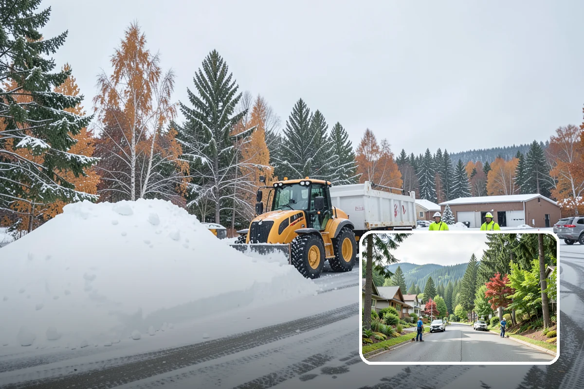 ATV Snow Plowing in Darrington, Snohomish County, WA - Access to narrow drives and tight courtyards