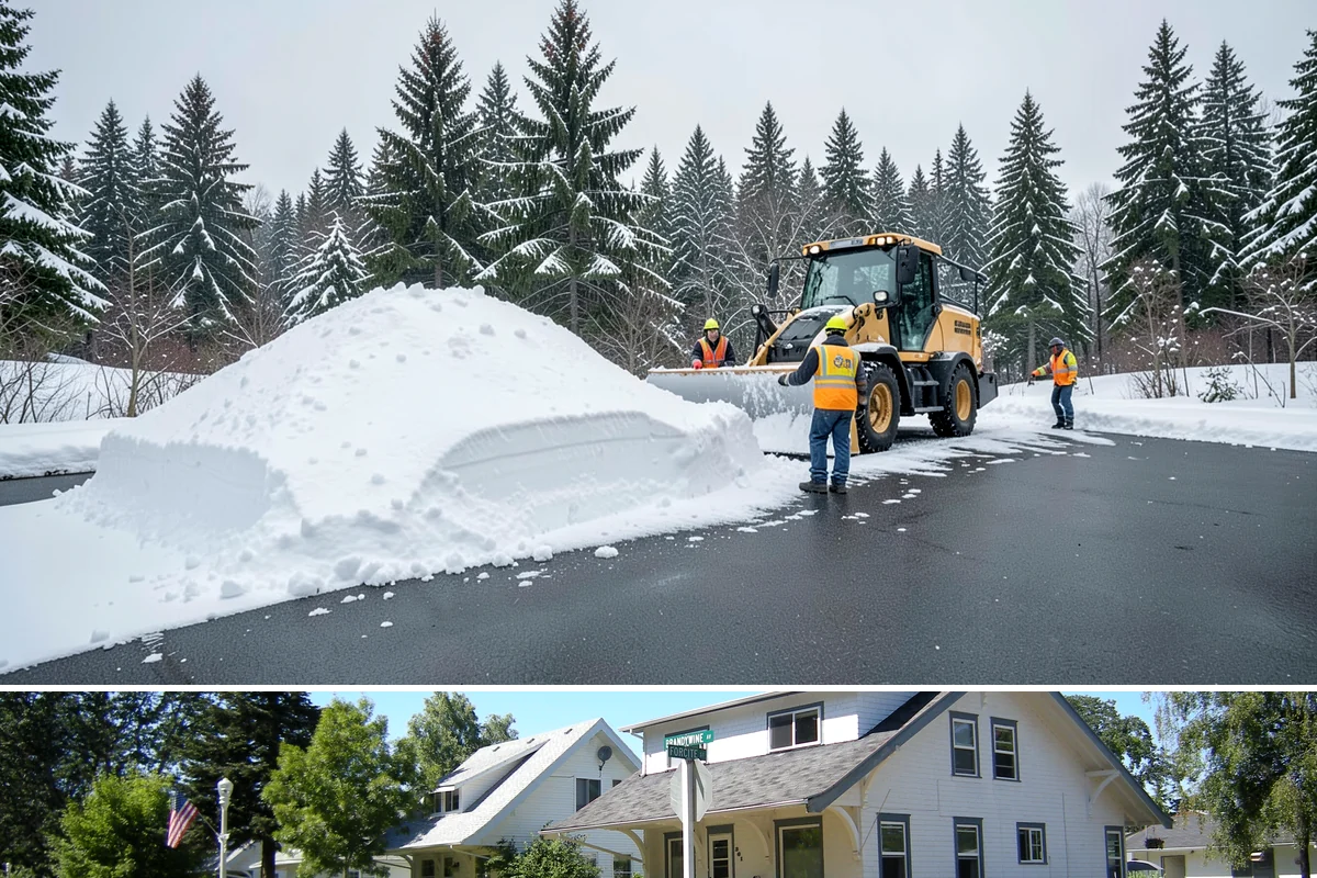ATV Snow Plowing in DuPont, Pierce County, WA - ATV plowing is most useful during the residential snow window from December through February.