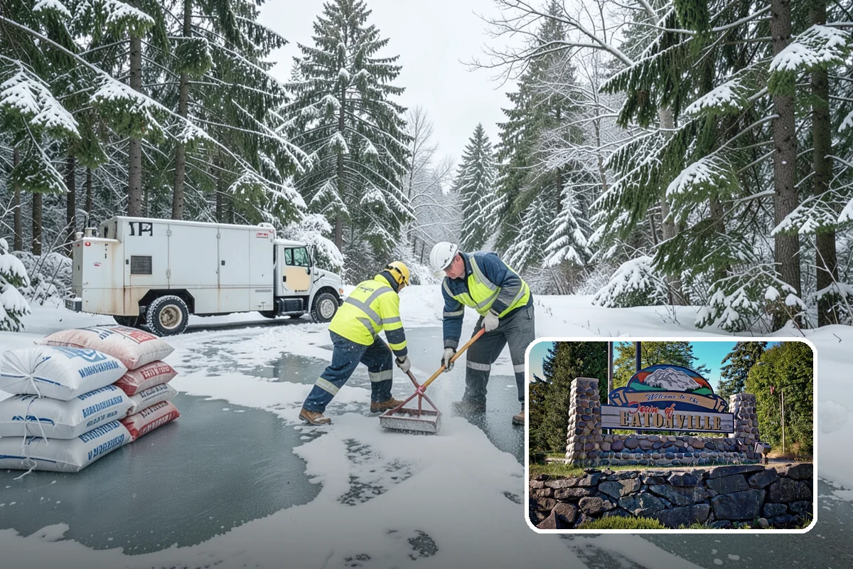 ATV Snow Plowing in Eatonville, Pierce County, WA - Access to narrow drives and tight courtyards