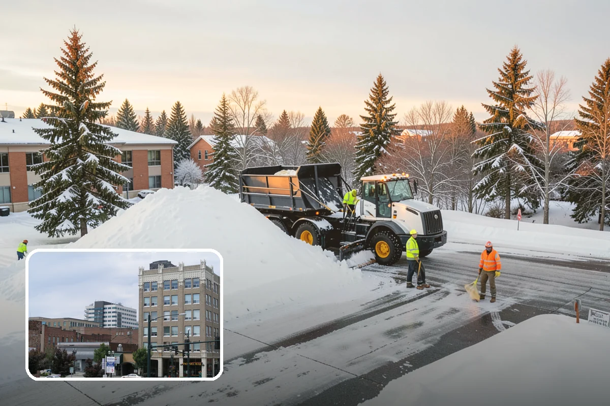 ATV Snow Plowing in Everett, Snohomish County, WA - Access to narrow drives and tight courtyards