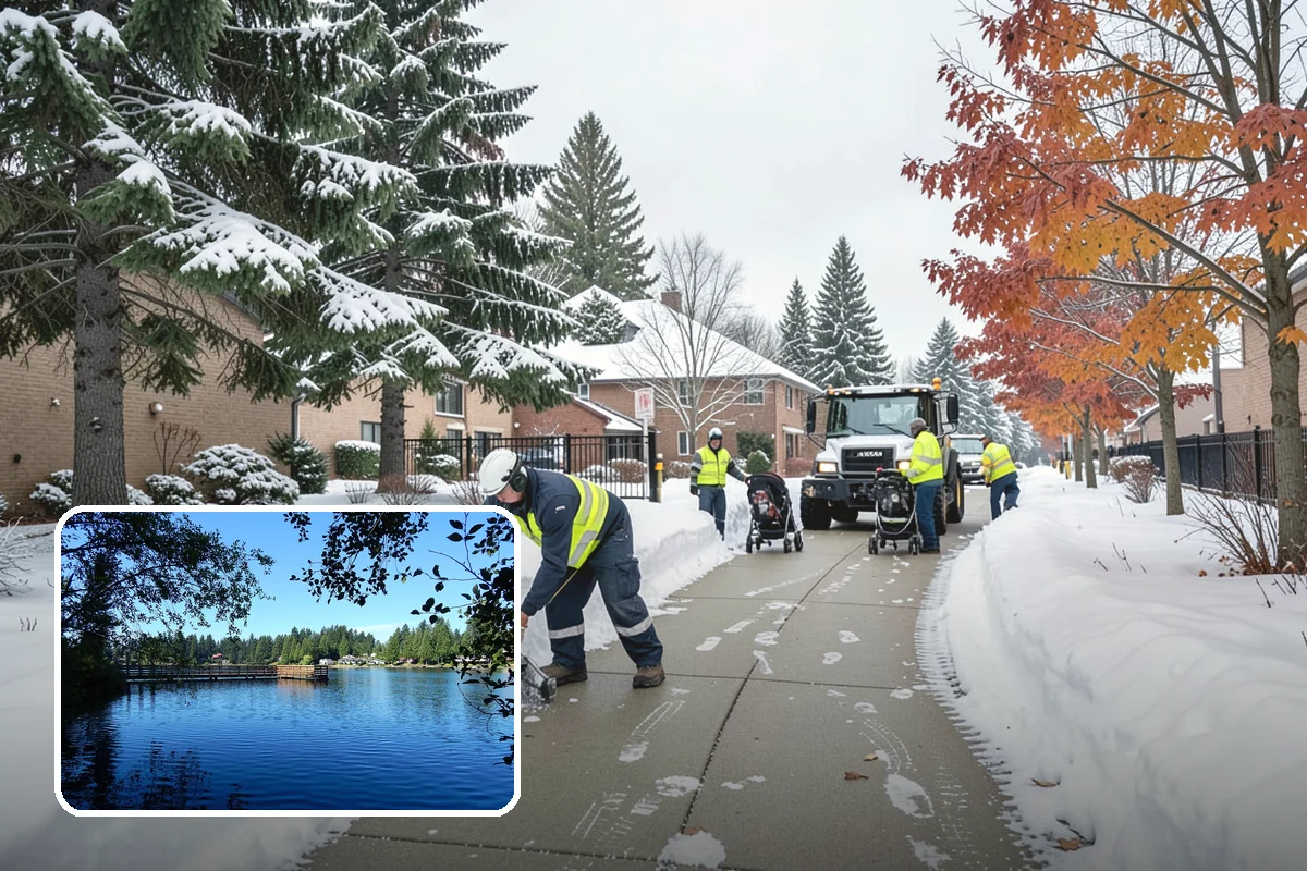 ATV Snow Plowing in Federal Way, King County, WA - Access to narrow drives and tight courtyards
