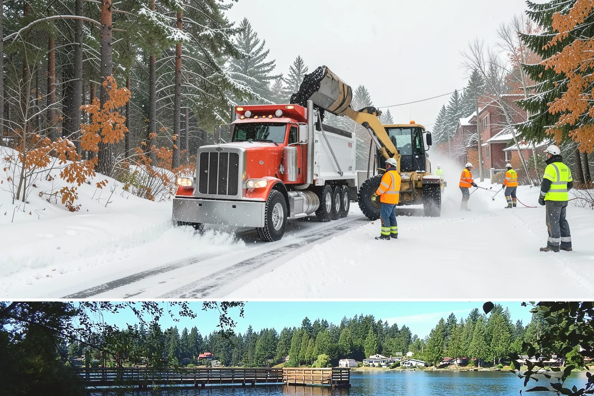 ATV Snow Plowing in Federal Way, King County, WA - ATV plowing is most useful during the residential snow window from December through February.