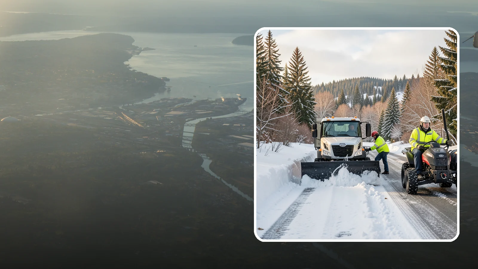 ATV Snow Plowing in Fife, Pierce County, WA - Our plow-equipped ATVs clear tight residential drives and pathways that full-size trucks cannot reach.