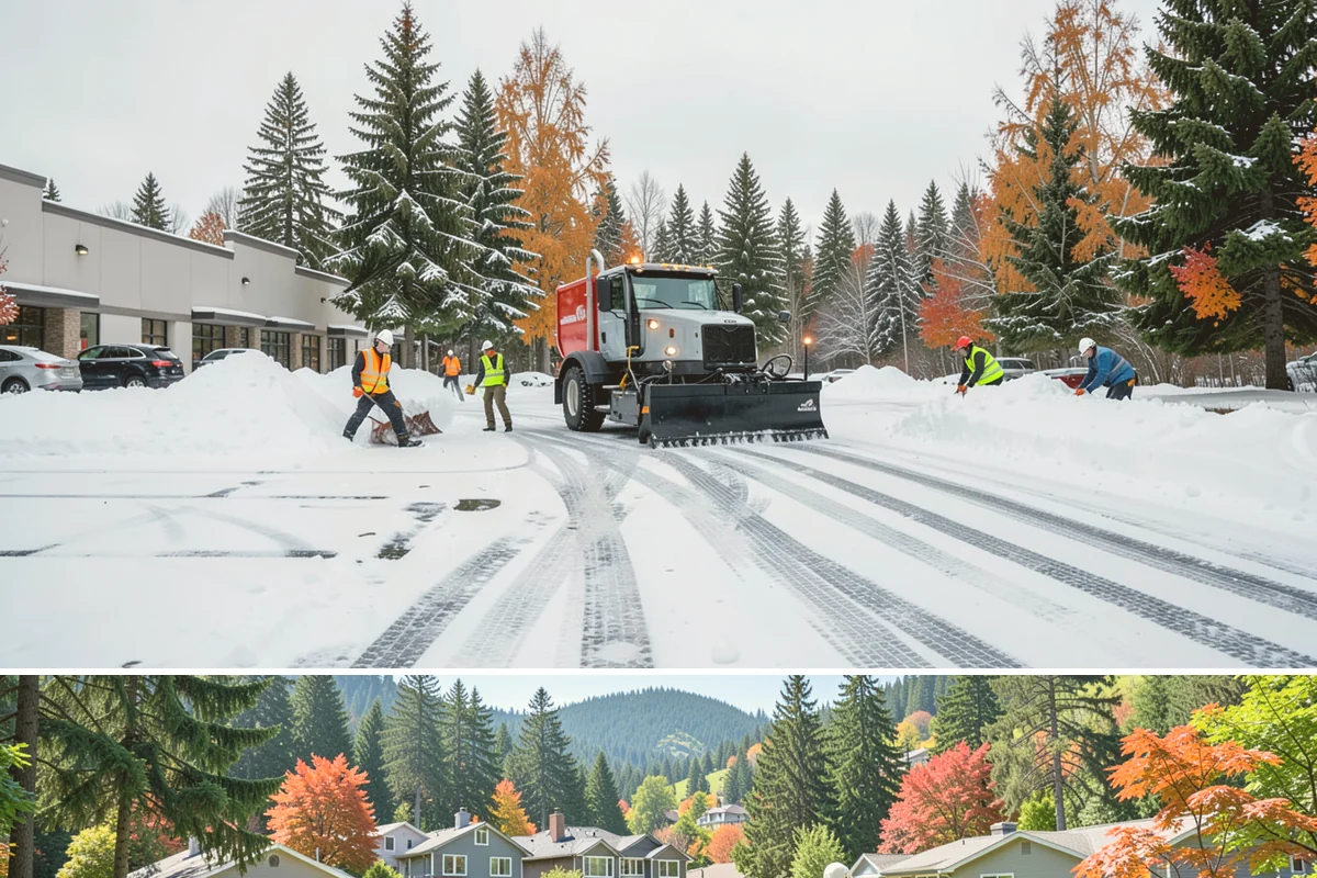 ATV Snow Plowing in Fircrest, Pierce County, WA - ATV plowing is most useful during the residential snow window from December through February.