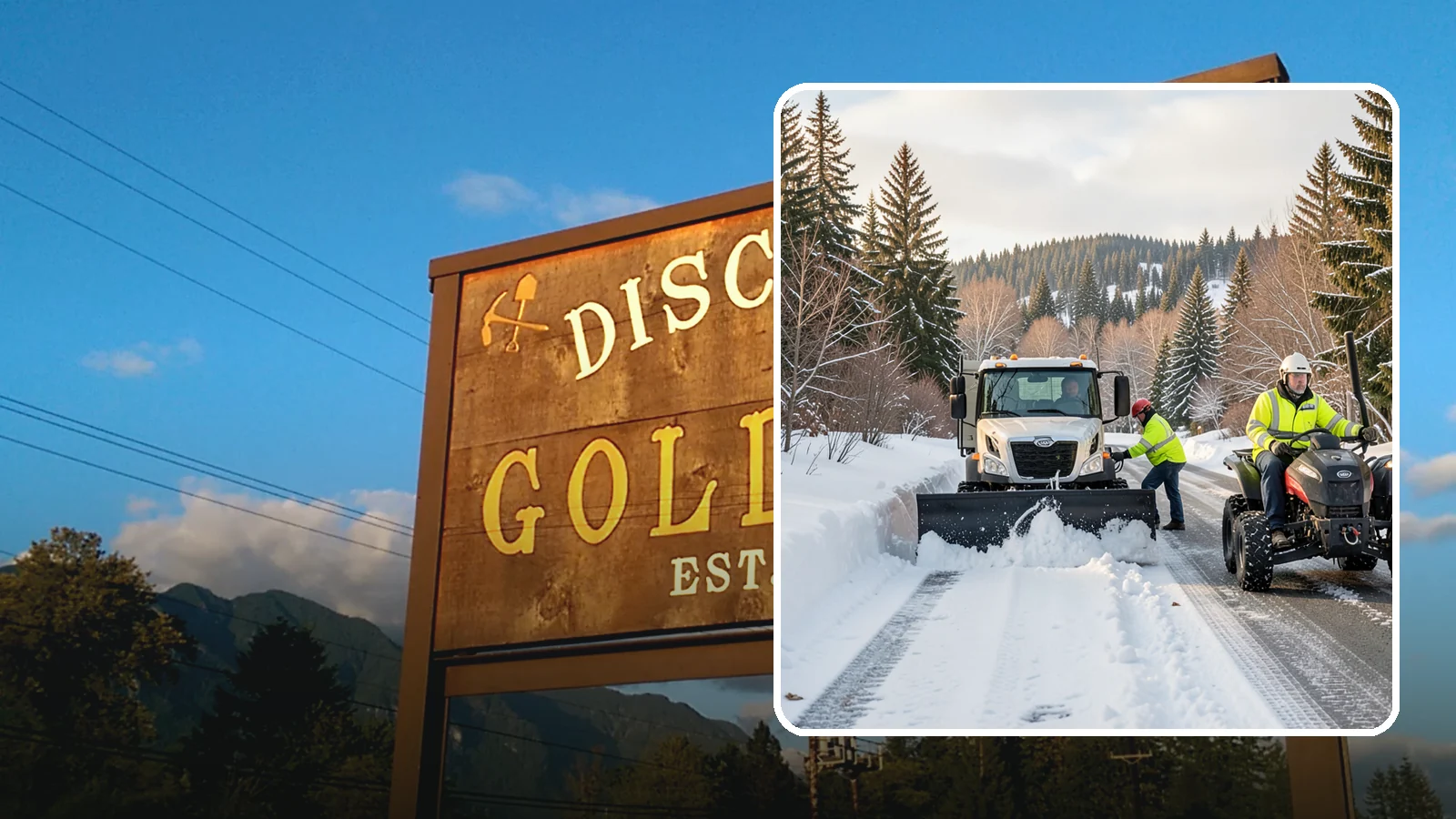 ATV Snow Plowing in Gold Bar, Snohomish County, WA - Our plow-equipped ATVs clear tight residential drives and pathways that full-size trucks cannot reach.
