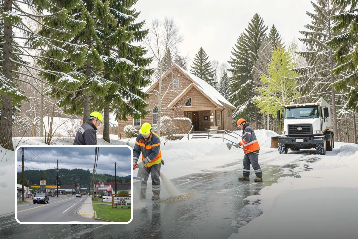 ATV Snow Plowing in Granite Falls, Snohomish County, WA - Access to narrow drives and tight courtyards