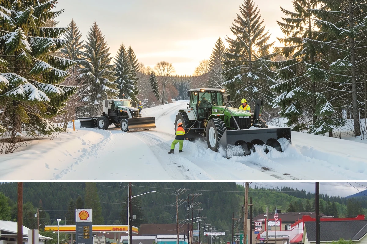 ATV Snow Plowing in Granite Falls, Snohomish County, WA - ATV plowing is most useful during the residential snow window from December through February.