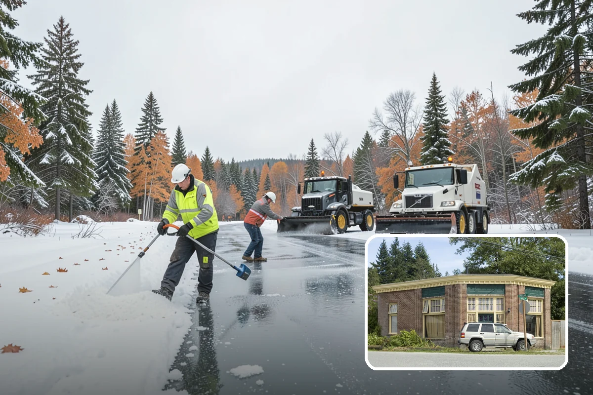 ATV Snow Plowing in Hamilton, Skagit County, WA - Access to narrow drives and tight courtyards