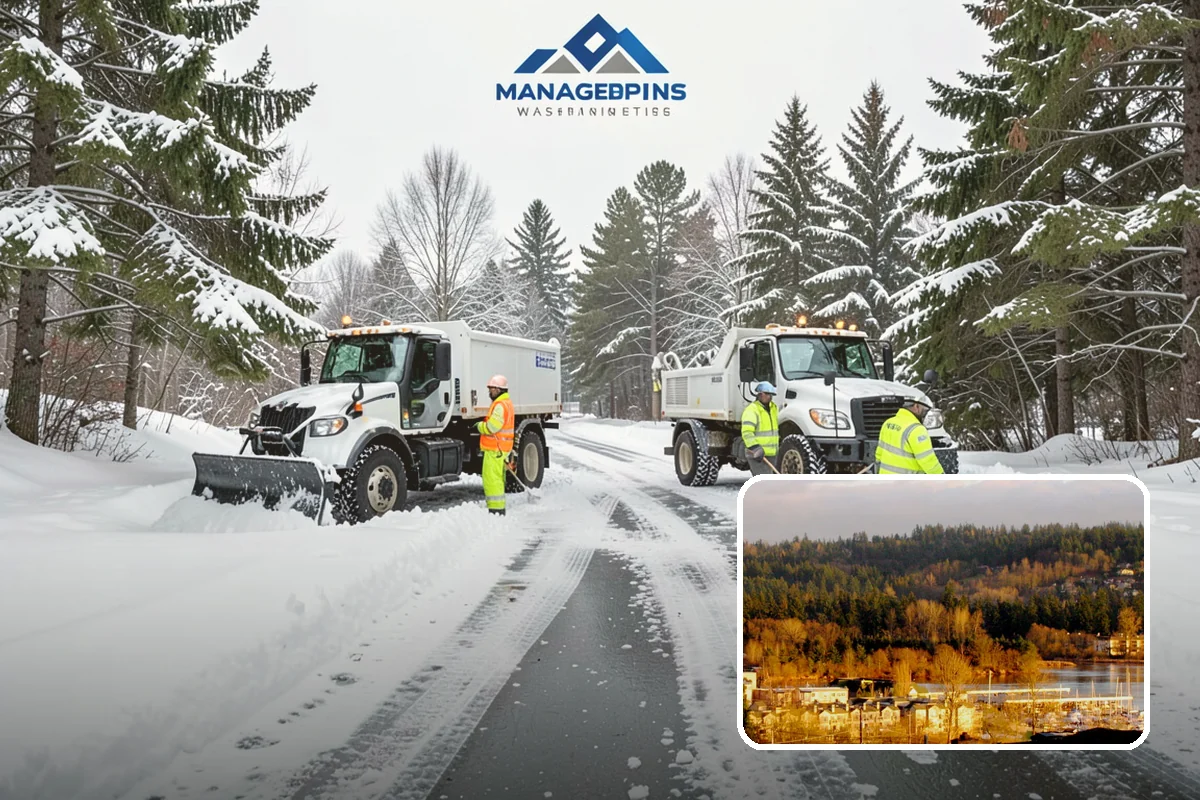 ATV Snow Plowing in Kenmore, King County, WA - Access to narrow drives and tight courtyards