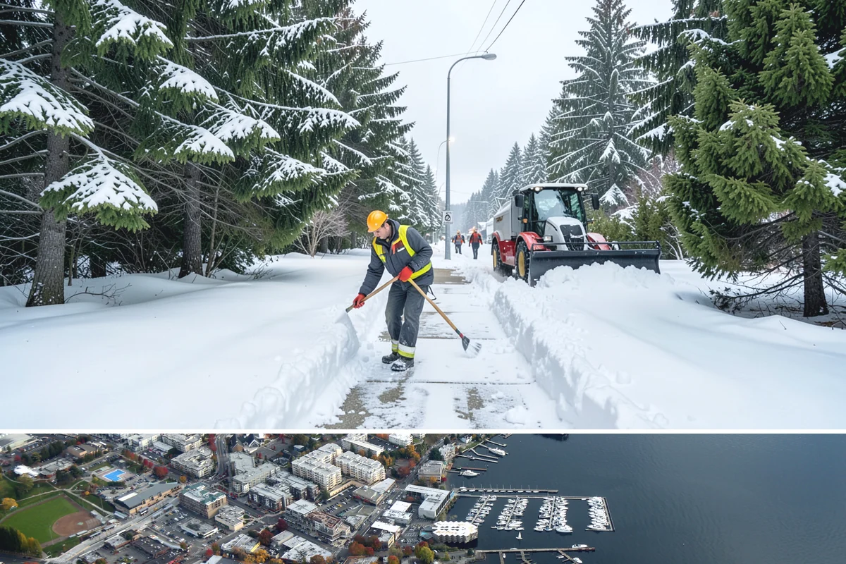 ATV Snow Plowing in Kirkland, King County, WA - ATV plowing is most useful during the residential snow window from December through February.