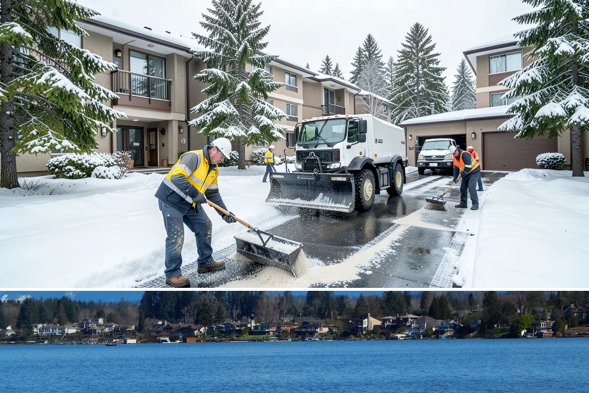 ATV Snow Plowing in Lake Stevens, Snohomish County, WA - ATV plowing is most useful during the residential snow window from December through February.