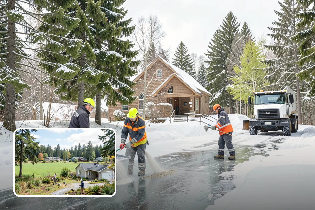 ATV Snow Plowing in Lyman, Skagit County, WA - Access to narrow drives and tight courtyards
