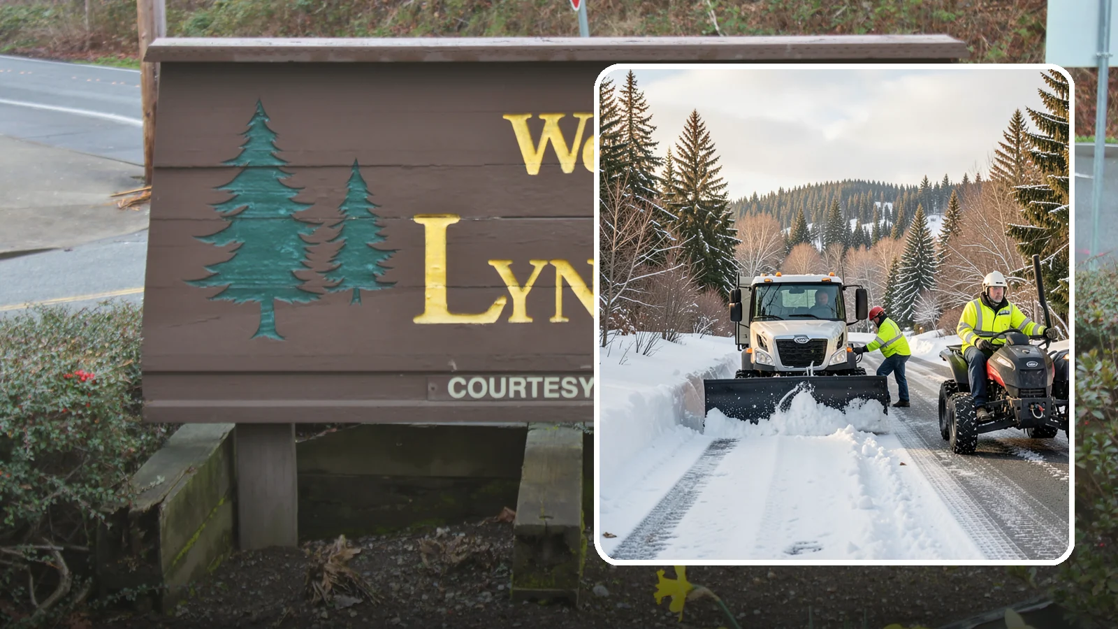 ATV Snow Plowing in Lynnwood, Snohomish County, WA - Our plow-equipped ATVs clear tight residential drives and pathways that full-size trucks cannot reach.