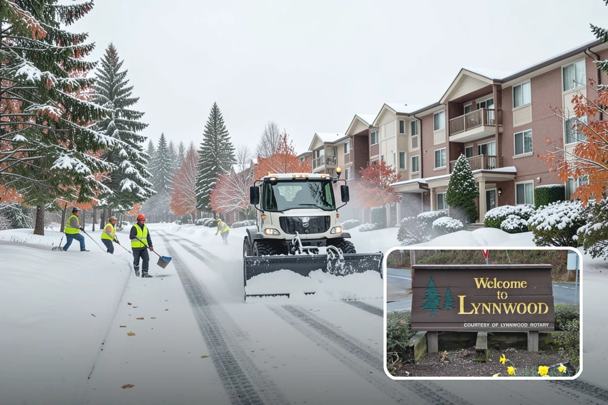 ATV Snow Plowing in Lynnwood, Snohomish County, WA - Access to narrow drives and tight courtyards