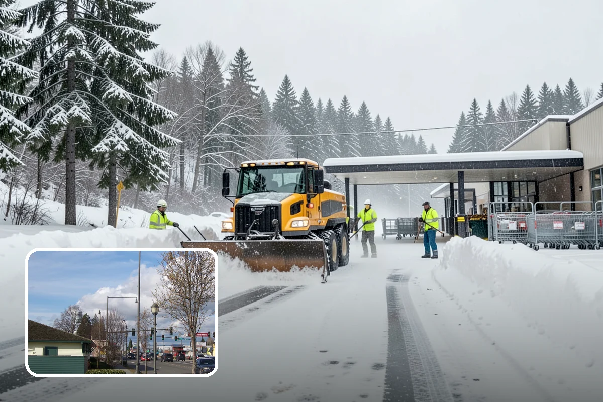 ATV Snow Plowing in Marysville, Snohomish County, WA - Access to narrow drives and tight courtyards