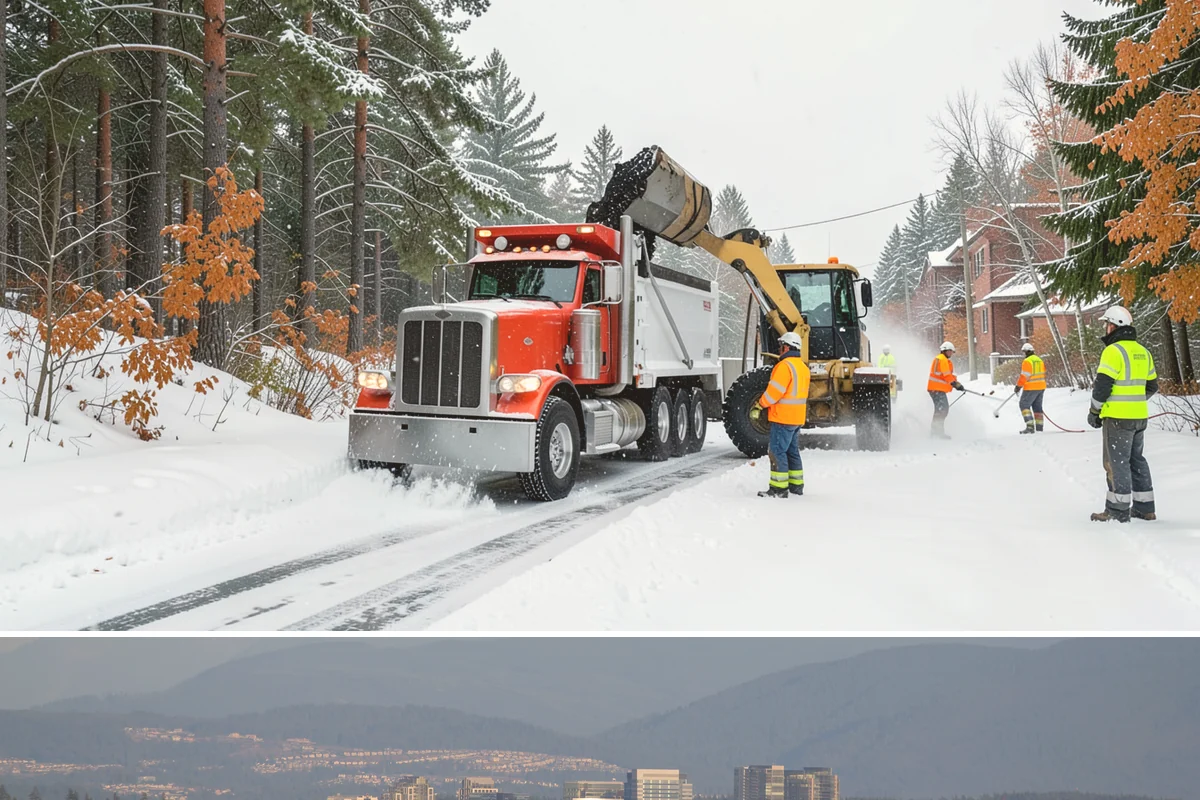 ATV Snow Plowing in Medina, King County, WA - ATV plowing is most useful during the residential snow window from December through February.
