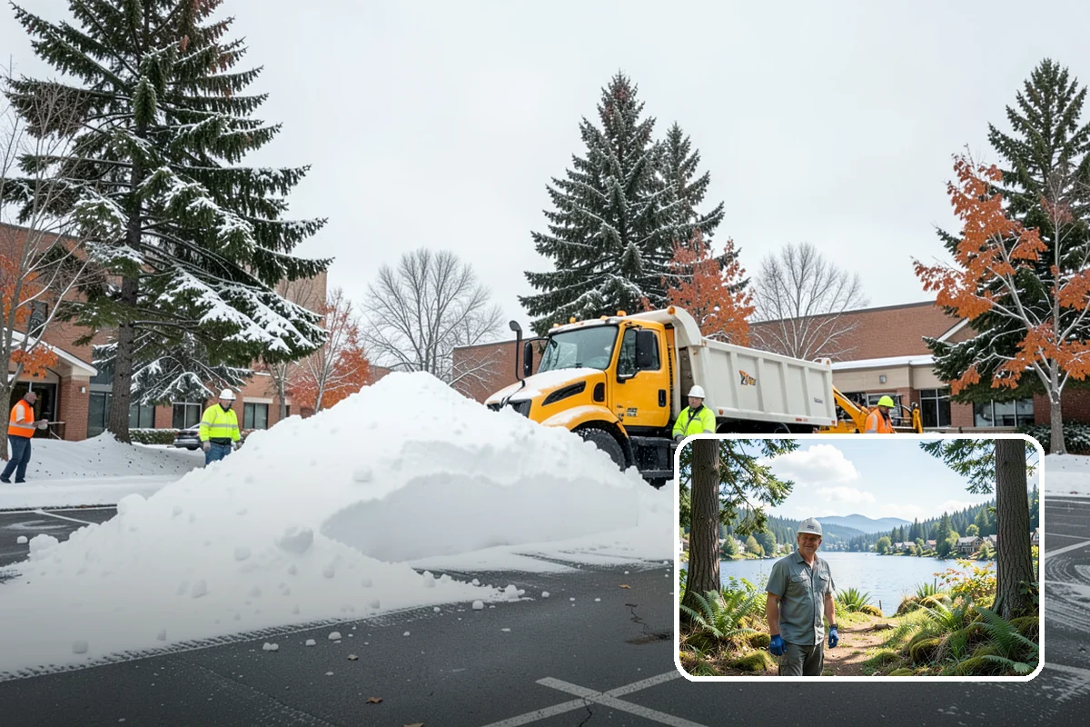 ATV Snow Plowing in Milton, King County, WA - Access to narrow drives and tight courtyards