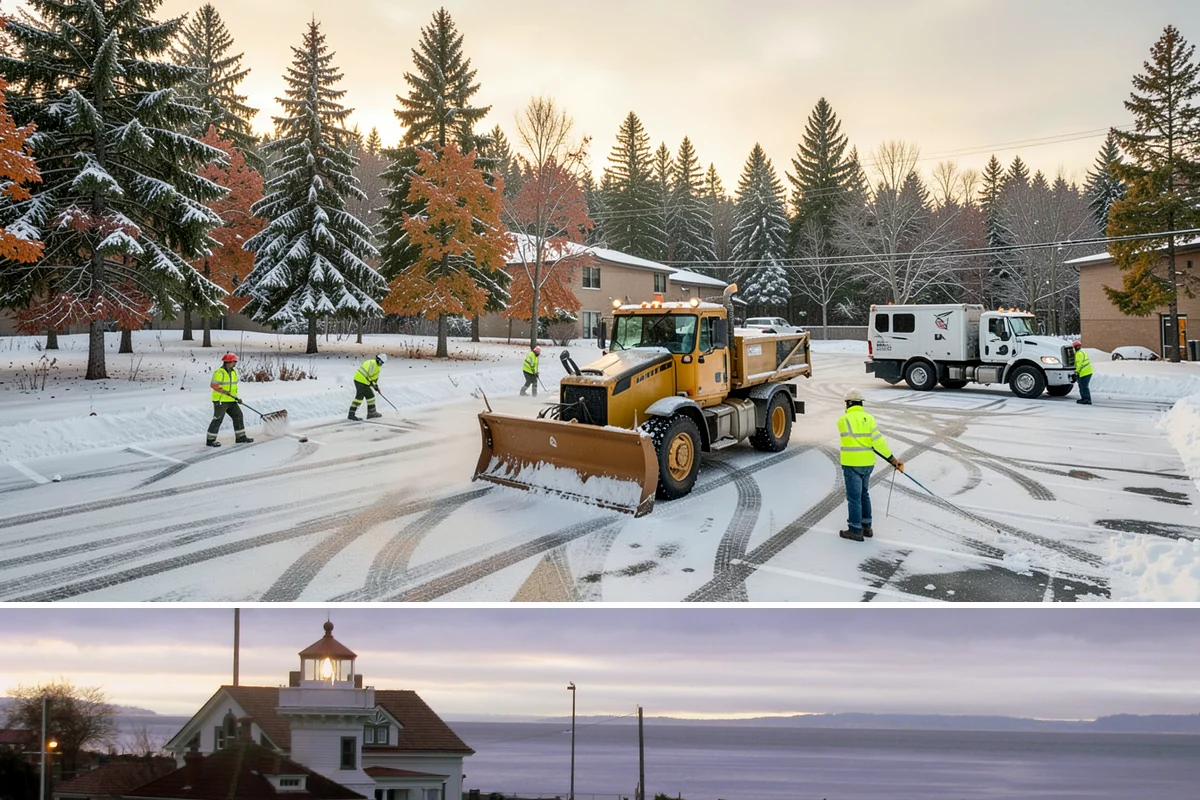 ATV Snow Plowing in Mukilteo, Snohomish County, WA - ATV plowing is most useful during the residential snow window from December through February.