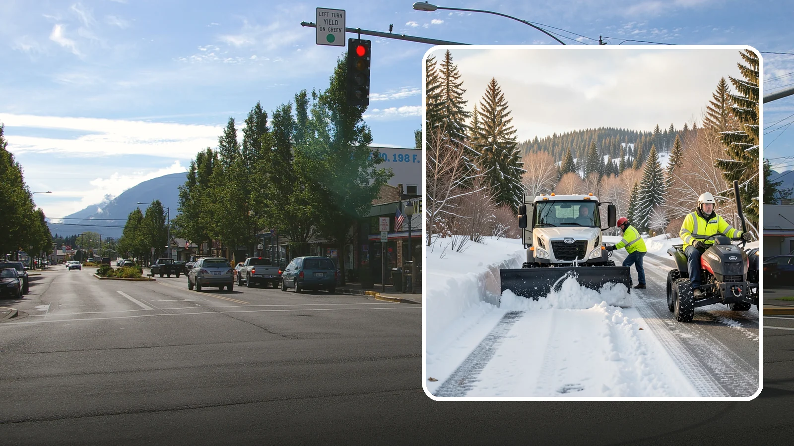 ATV Snow Plowing in North Bend, King County, WA - Our plow-equipped ATVs clear tight residential drives and pathways that full-size trucks cannot reach.