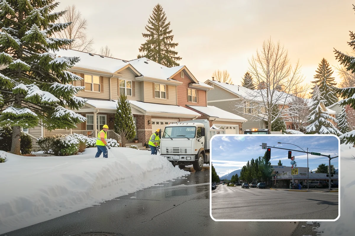ATV Snow Plowing in North Bend, King County, WA - Access to narrow drives and tight courtyards
