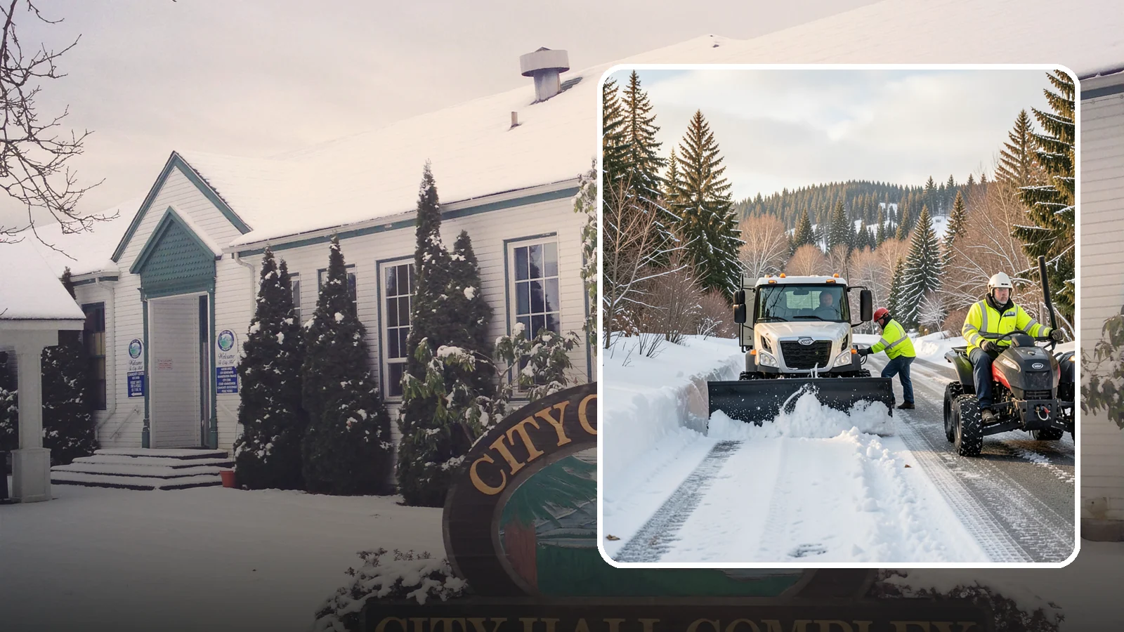 ATV Snow Plowing in Pacific, King County, WA - Our plow-equipped ATVs clear tight residential drives and pathways that full-size trucks cannot reach.