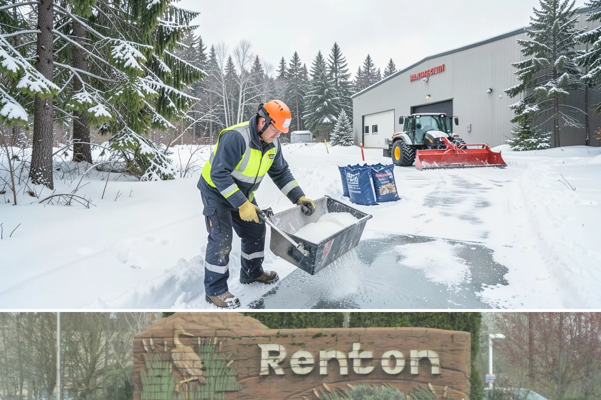 ATV Snow Plowing in Renton, King County, WA - ATV plowing is most useful during the residential snow window from December through February.