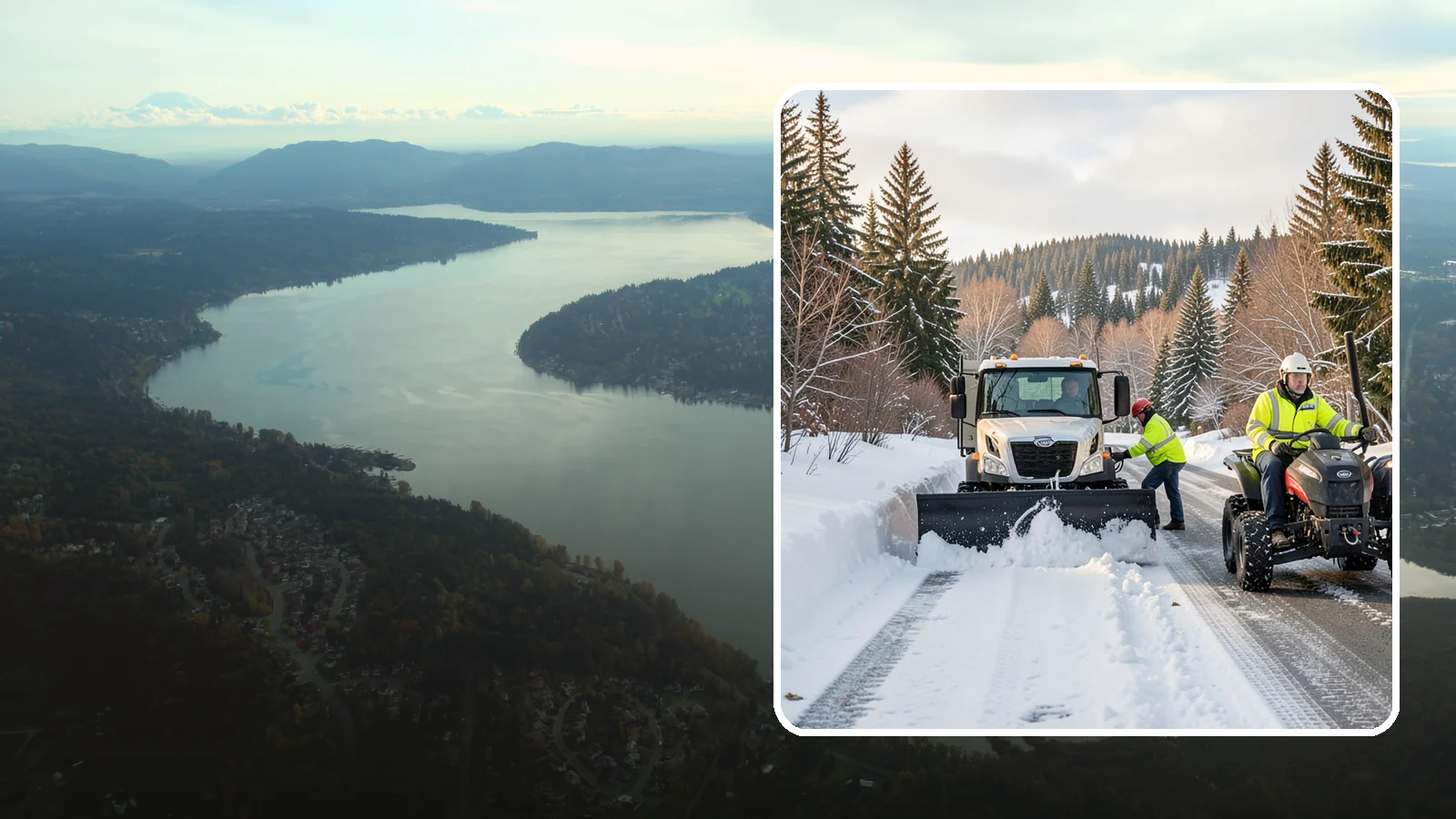 ATV Snow Plowing in Sammamish, King County, WA - Our plow-equipped ATVs clear tight residential drives and pathways that full-size trucks cannot reach.