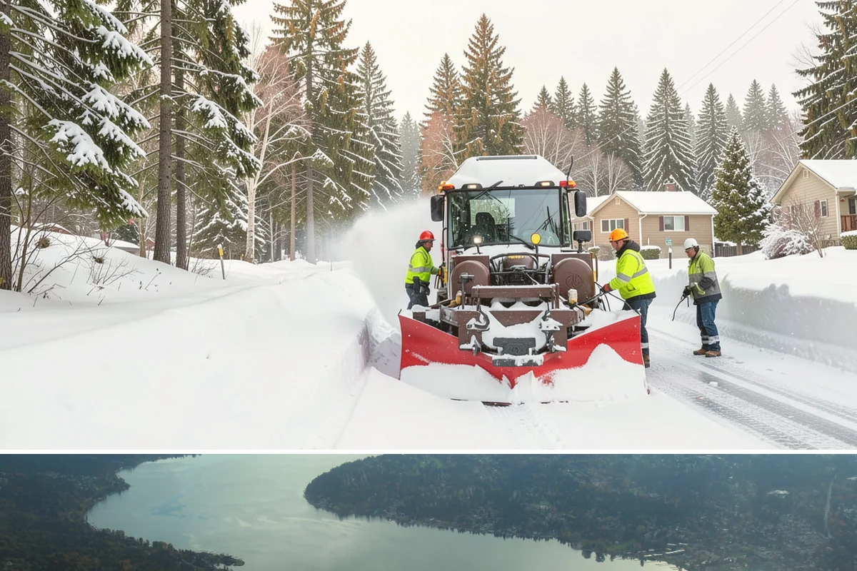 ATV Snow Plowing in Sammamish, King County, WA - ATV plowing is most useful during the residential snow window from December through February.