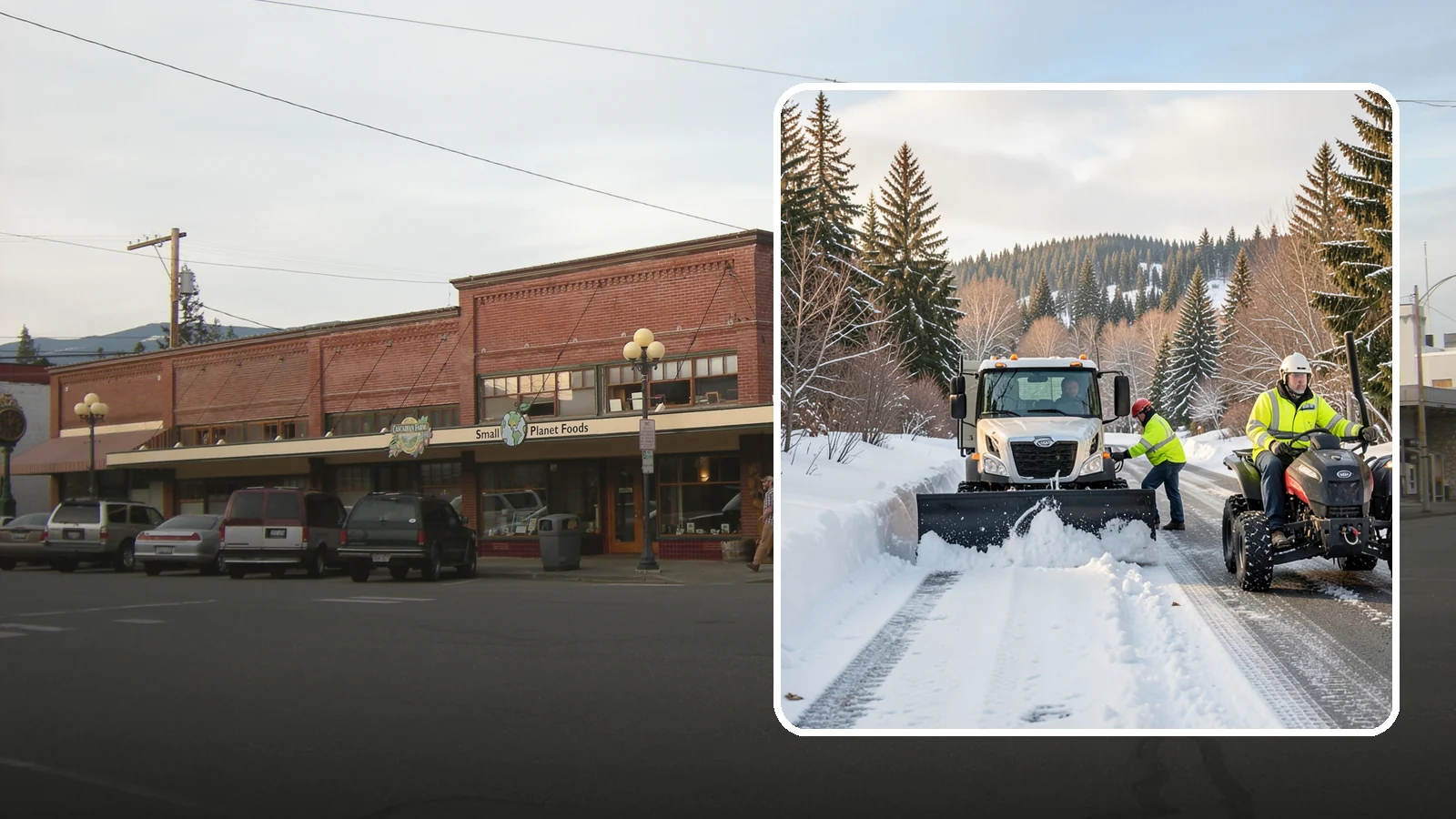 ATV Snow Plowing in Sedro-Woolley, Skagit County, WA - Our plow-equipped ATVs clear tight residential drives and pathways that full-size trucks cannot reach.