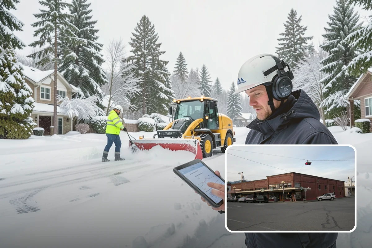 ATV Snow Plowing in Sedro-Woolley, Skagit County, WA - Access to narrow drives and tight courtyards
