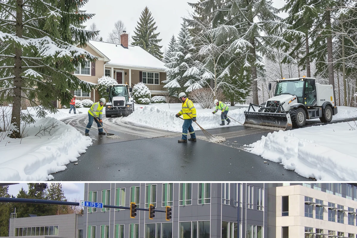 ATV Snow Plowing in Shoreline, King County, WA - ATV plowing is most useful during the residential snow window from December through February.
