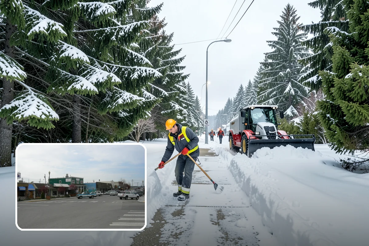 ATV Snow Plowing in Stanwood, Snohomish County, WA - Access to narrow drives and tight courtyards