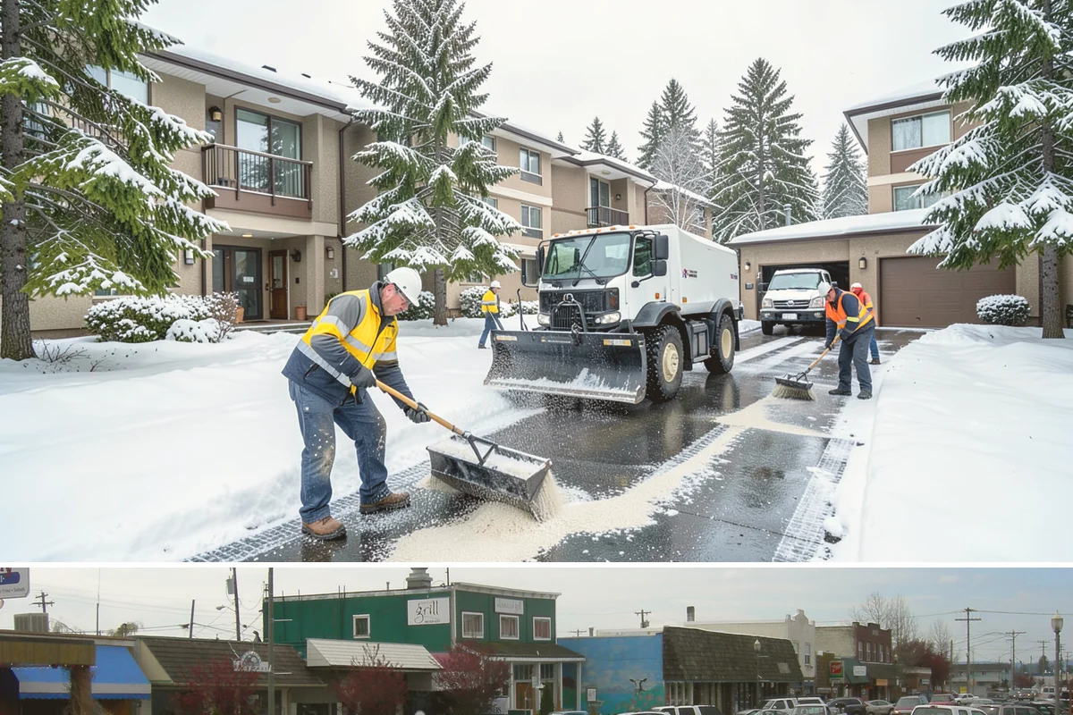 ATV Snow Plowing in Stanwood, Snohomish County, WA - ATV plowing is most useful during the residential snow window from December through February.