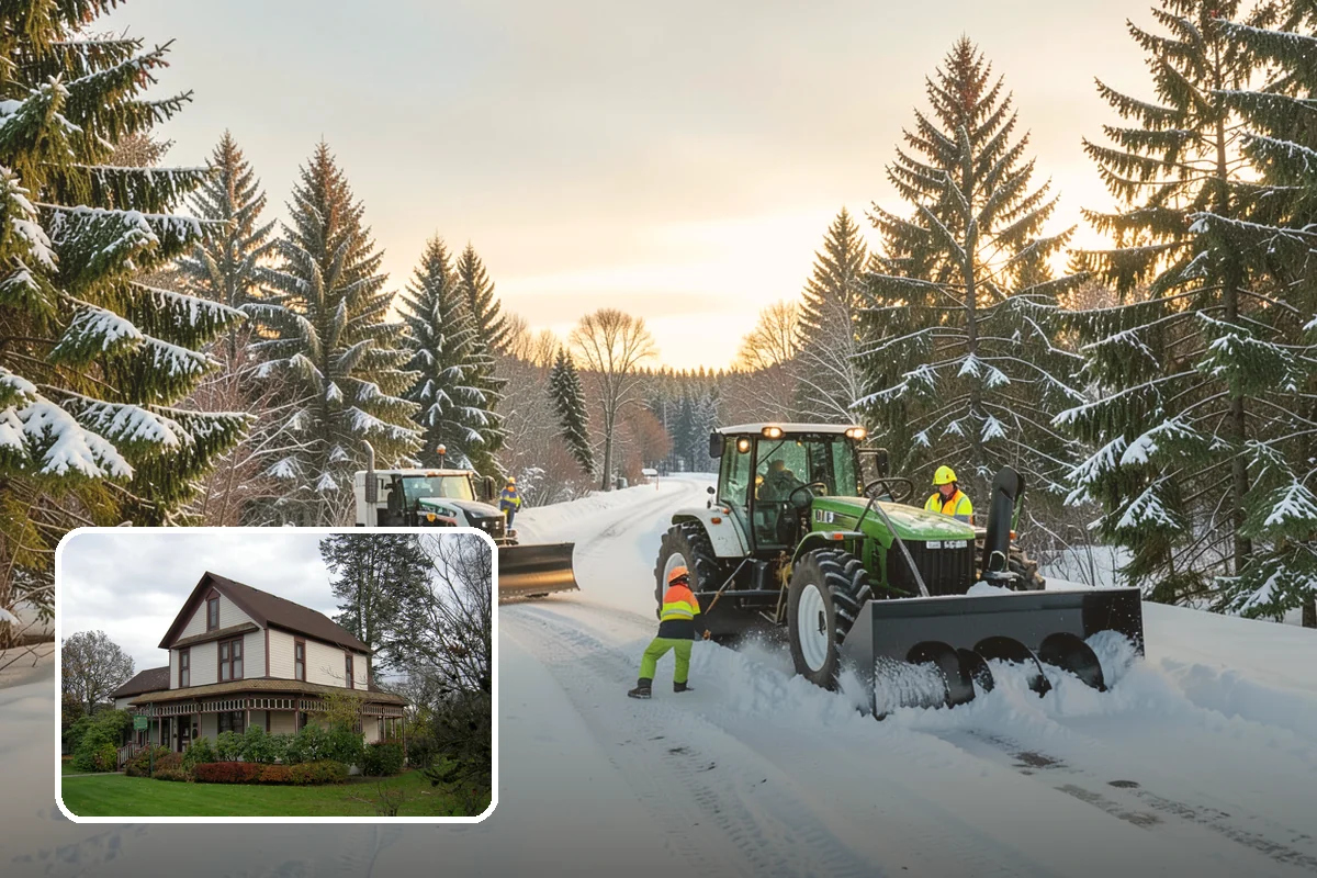 ATV Snow Plowing in Sumner, Pierce County, WA - Access to narrow drives and tight courtyards