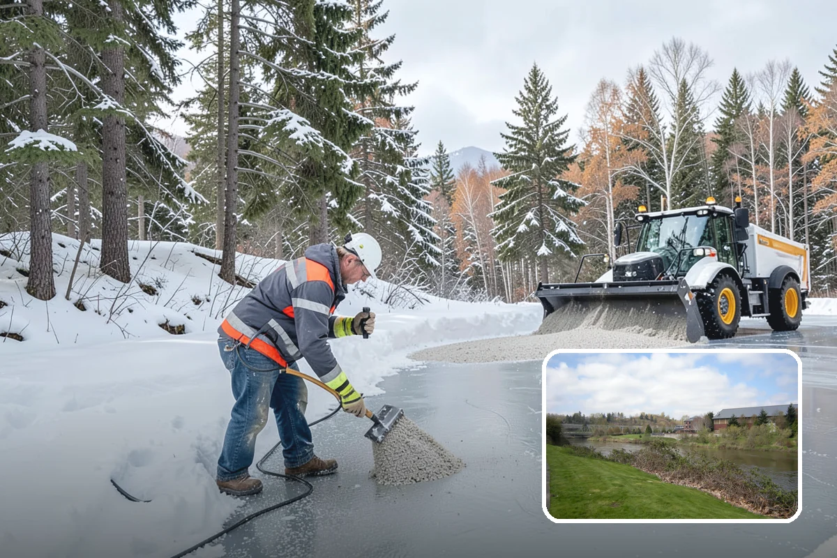 ATV Snow Plowing in Tukwila, King County, WA - Access to narrow drives and tight courtyards