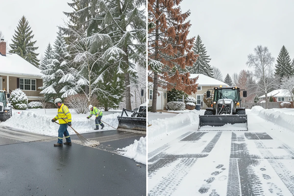 Auto Repair Shop Snow Removal in Anacortes, Skagit County, WA - Map bay aprons, drive lanes, and customer parking