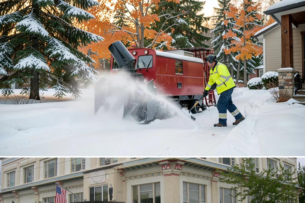 Auto Repair Shop Snow Removal in Anacortes, Skagit County, WA - Repair shops need clearing December through February when lowland aprons ice over on cold nights.