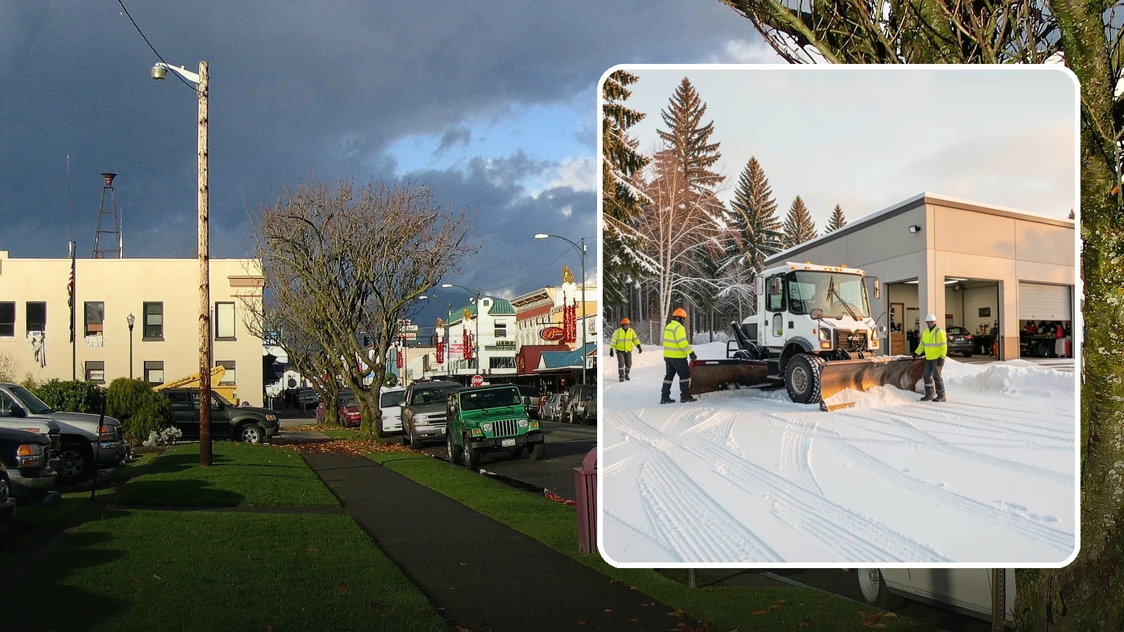 Auto Repair Shop Snow Removal in Arlington, Snohomish County, WA - We keep your bay approaches, customer parking, and lot clear so vehicles can get in and out of the shop the moment the snow stops.
