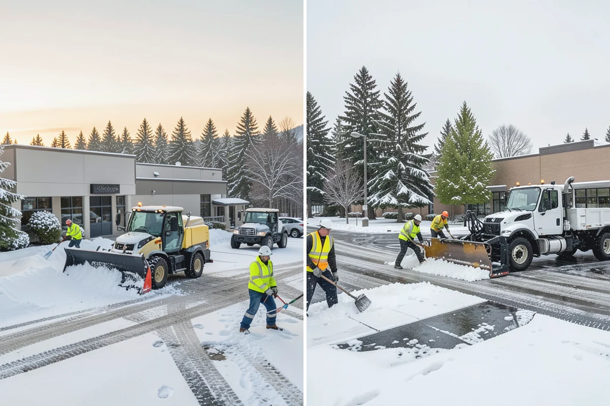 Auto Repair Shop Snow Removal in Auburn, King County, WA - Map bay aprons, drive lanes, and customer parking
