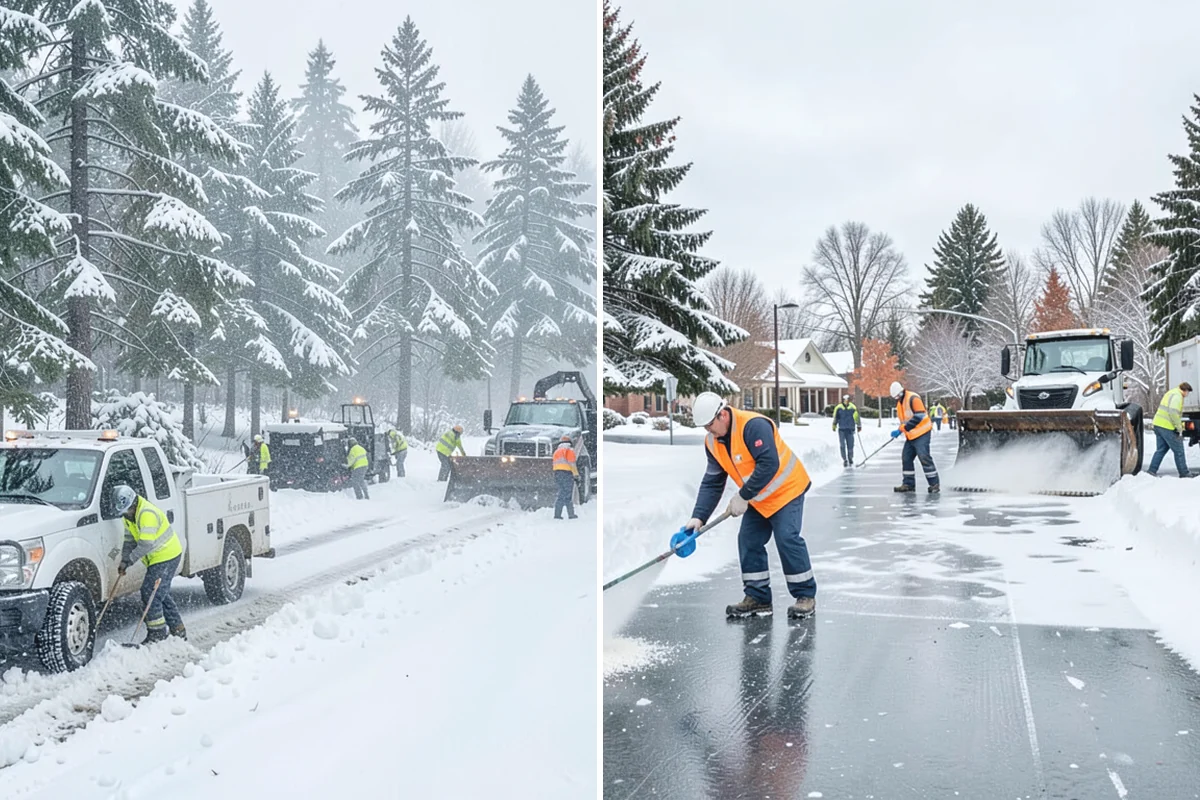 Auto Repair Shop Snow Removal in Beaux Arts Village, King County, WA - Map bay aprons, drive lanes, and customer parking