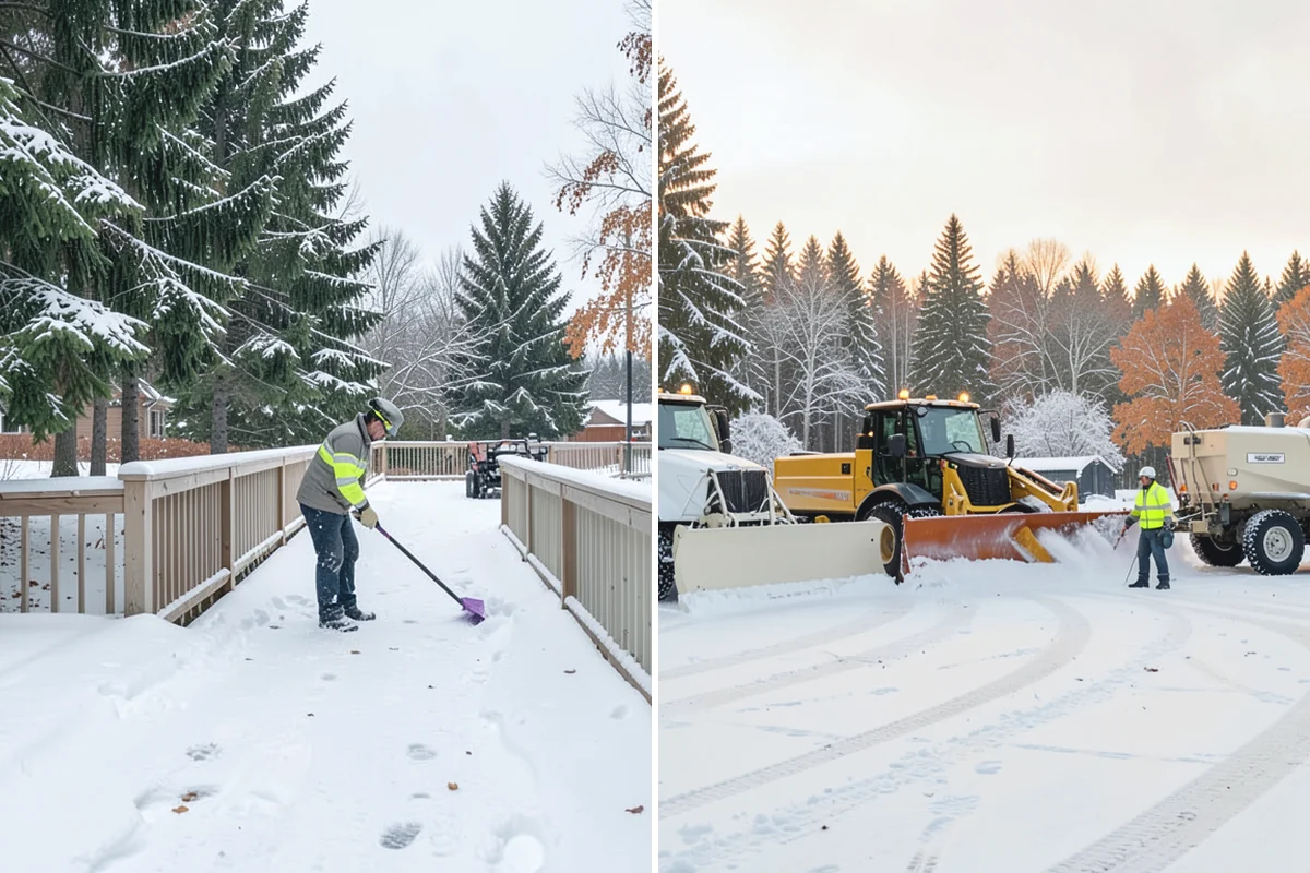 Auto Repair Shop Snow Removal in Buckley, Pierce County, WA - Map bay aprons, drive lanes, and customer parking