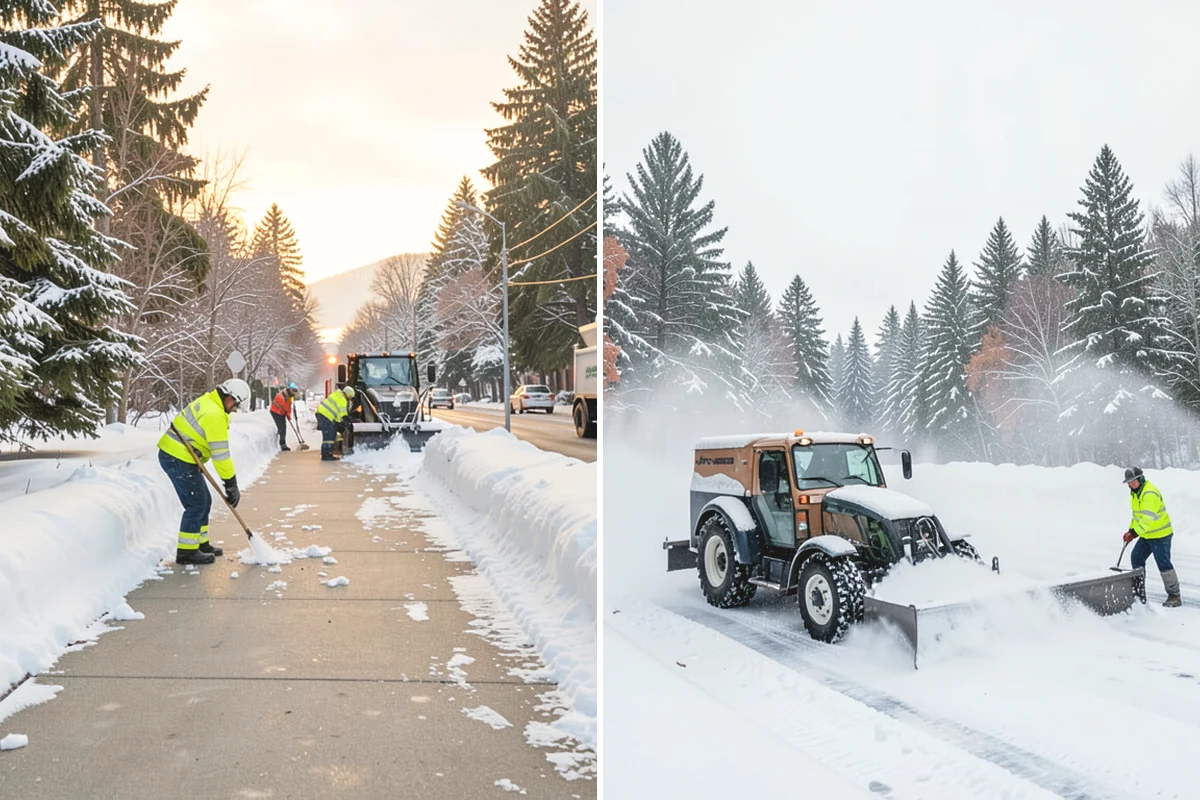 Auto Repair Shop Snow Removal in Burlington, Skagit County, WA - Map bay aprons, drive lanes, and customer parking