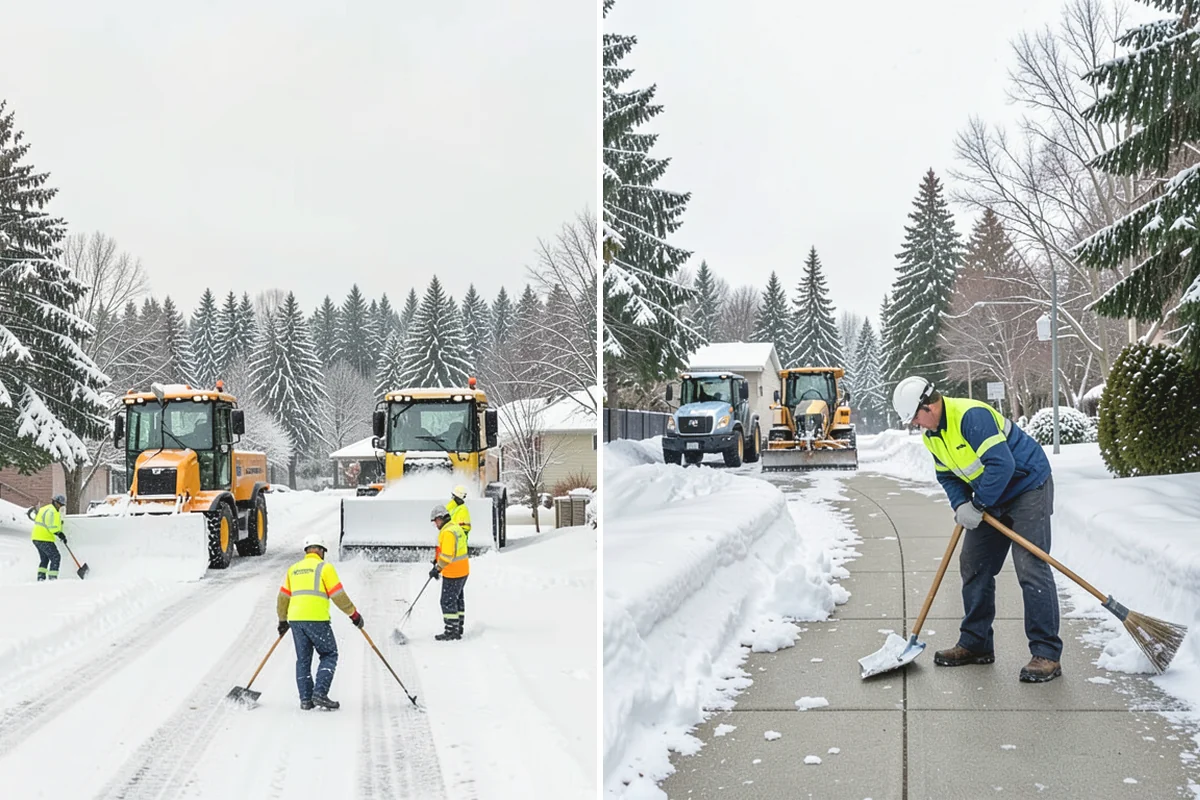 Auto Repair Shop Snow Removal in Carnation, King County, WA - Map bay aprons, drive lanes, and customer parking