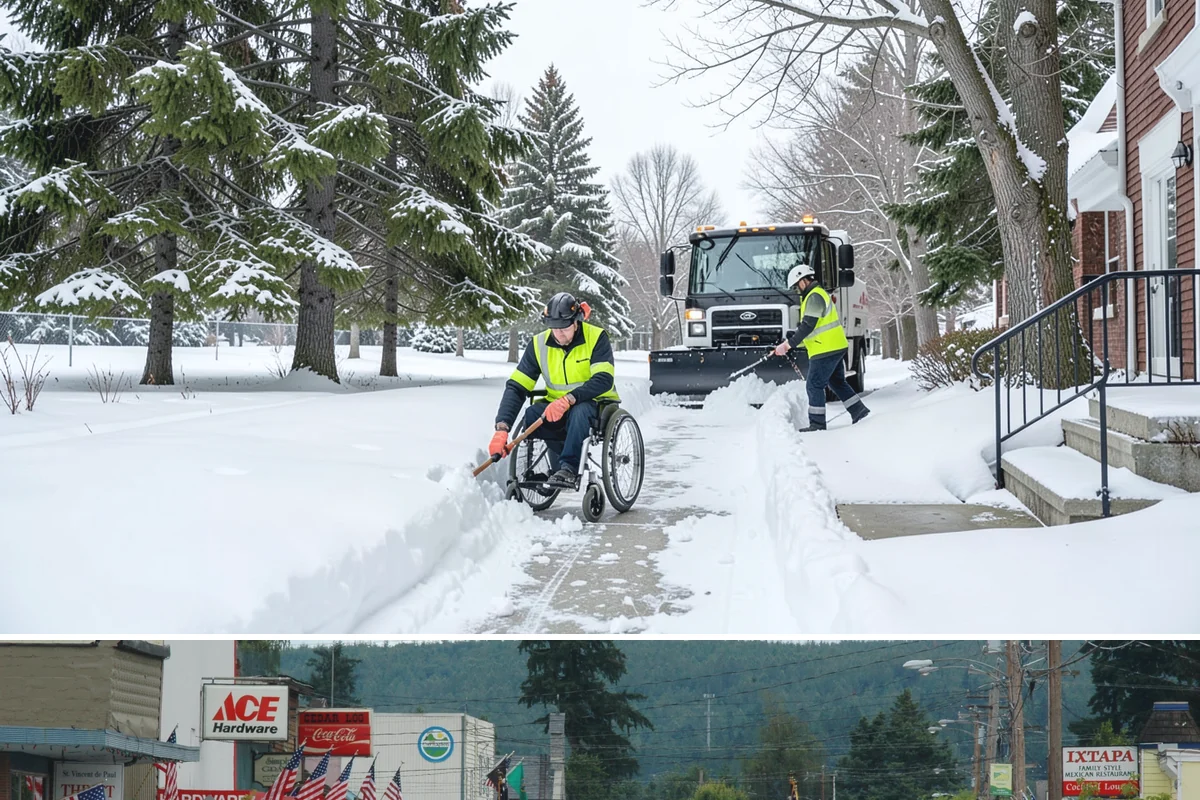 Auto Repair Shop Snow Removal in Carnation, King County, WA - Repair shops need clearing December through February when lowland aprons ice over on cold nights.